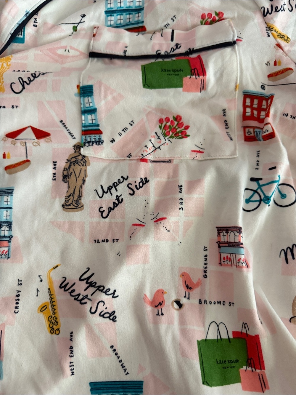 Kate Spade New York NYC Print Pajama Set size xl - Picture 2 of 3